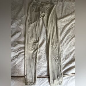 Leggings with High Wrap Waist in Light Beige. Size Small.
